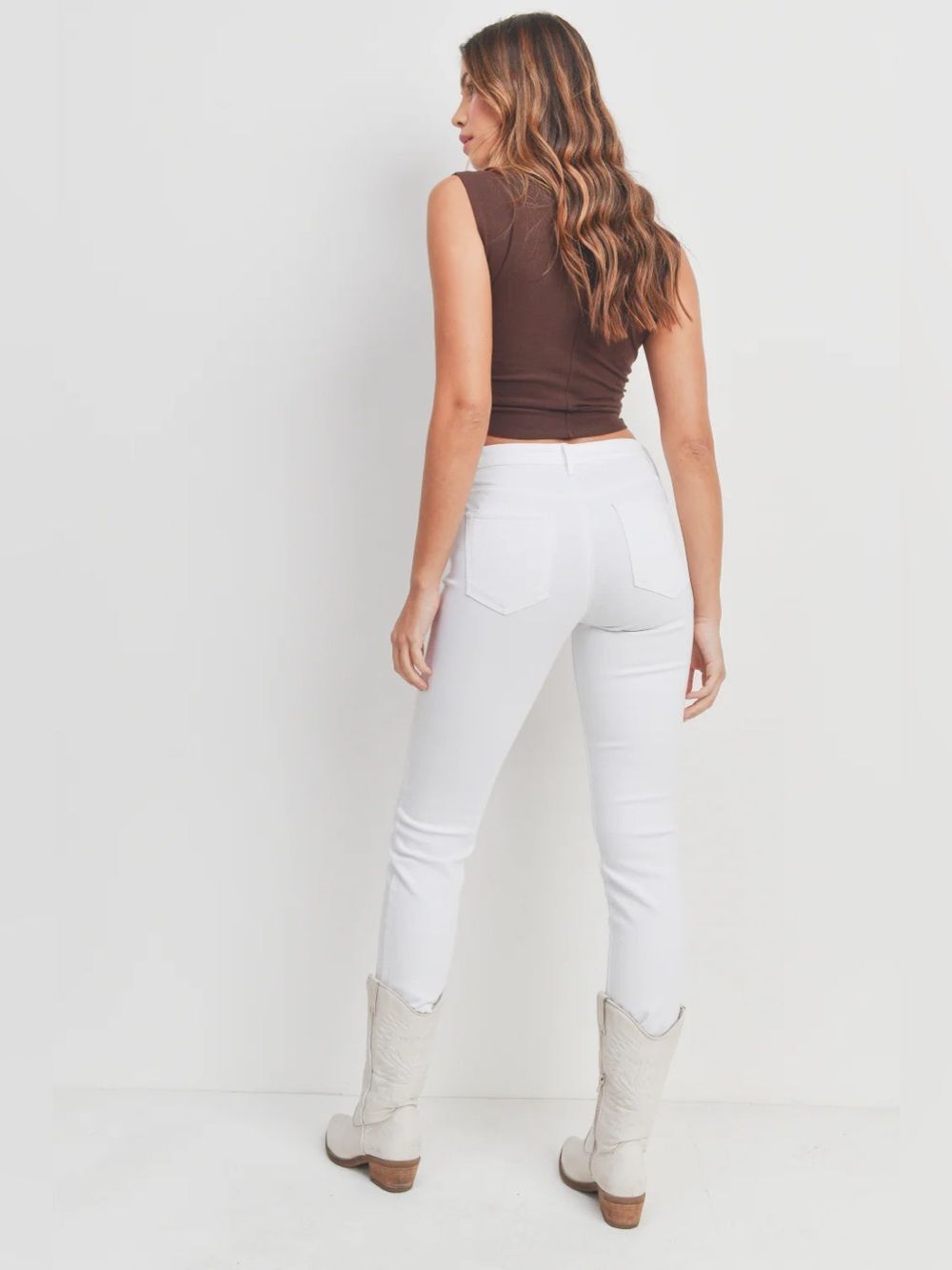 NEW Just Black Clean White Skinny Ankle Length USA Made Sz 28 Effortlessly Chic - Picture 12 of 12